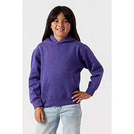YOUTH PULLOVER HOODIE PURPLE HTR
